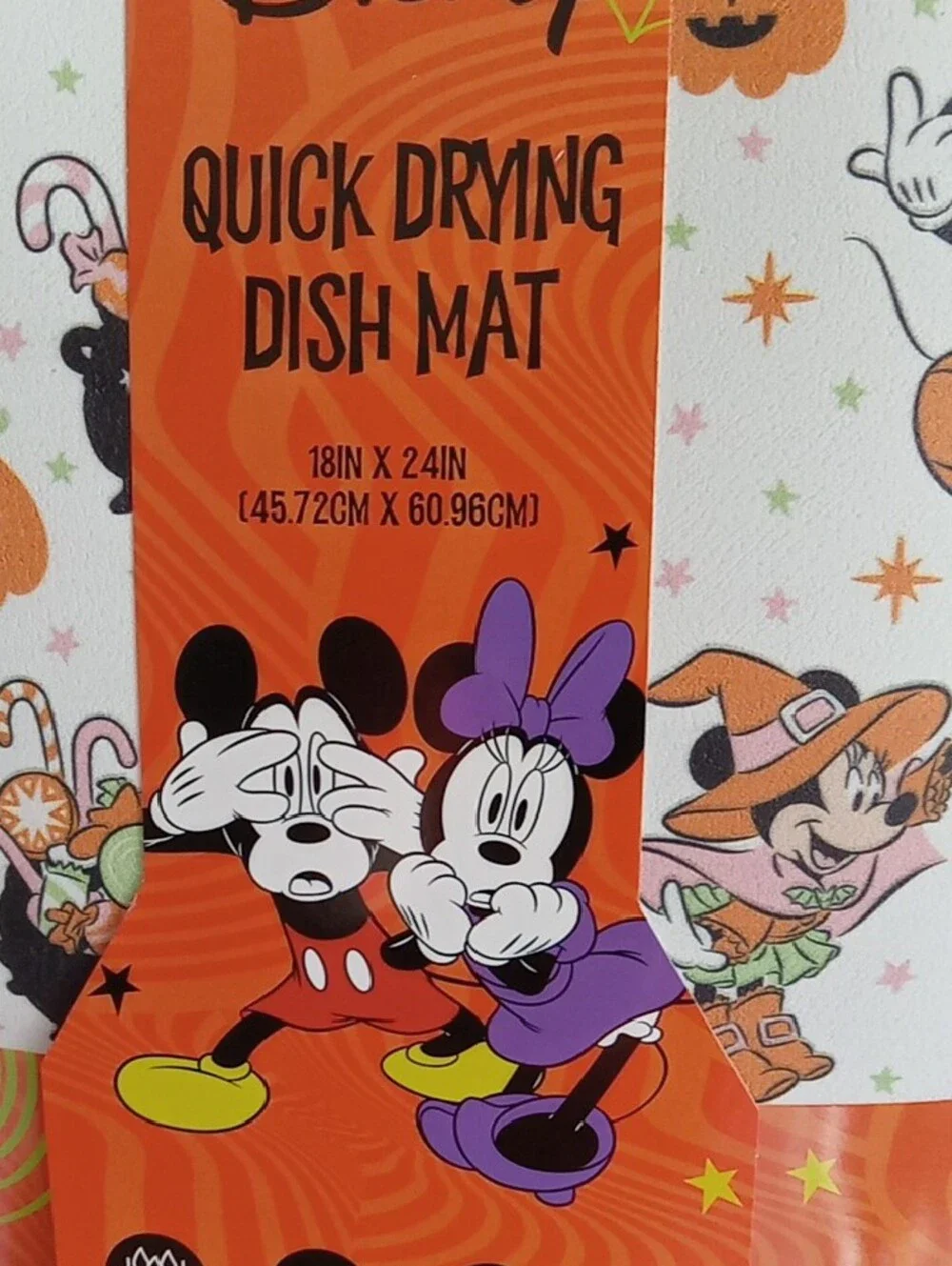 Disney Halloween Mickey & Minnie Quick Dish Drying Mat